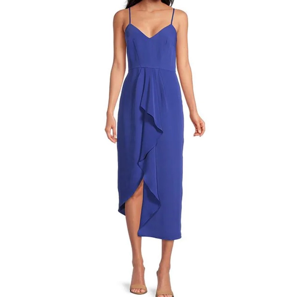 Giani Bidi Asymmetrical Midi Dress